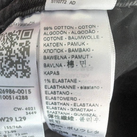 Levi's Women's High Waisted Mom Jeans Charcoal ~ Size 29 - Picture 9 of 10